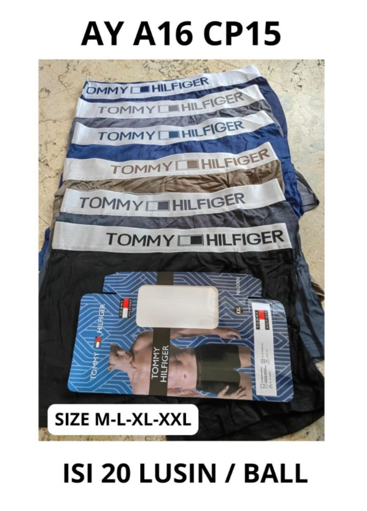 BOXER AY A16 CP15 SIZE M-L-XL-XXL ISI 20 LUSIN