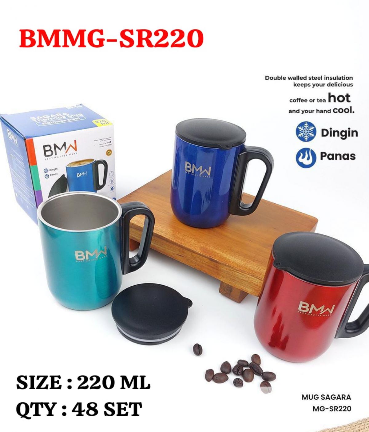 MUG SAGARA BMMG-SR220 SIZE 220 ML ISI 48 SET