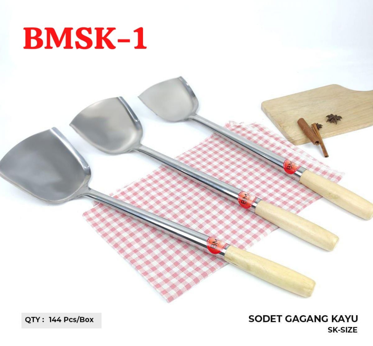 SODET BINGHE GAGANG KAYU BMSK-1 ISI 144 PCS