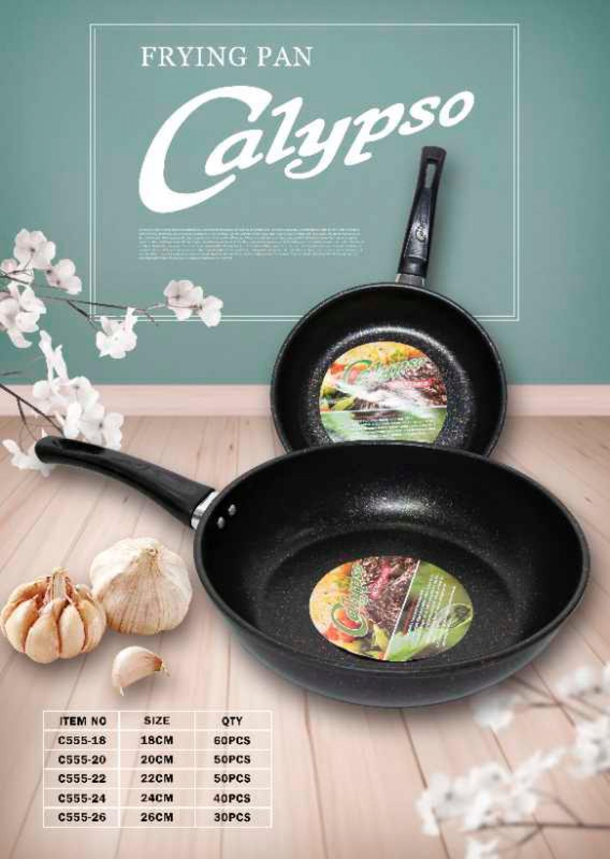 FRYPAN HITAM C555-26 ISI 30 PCS