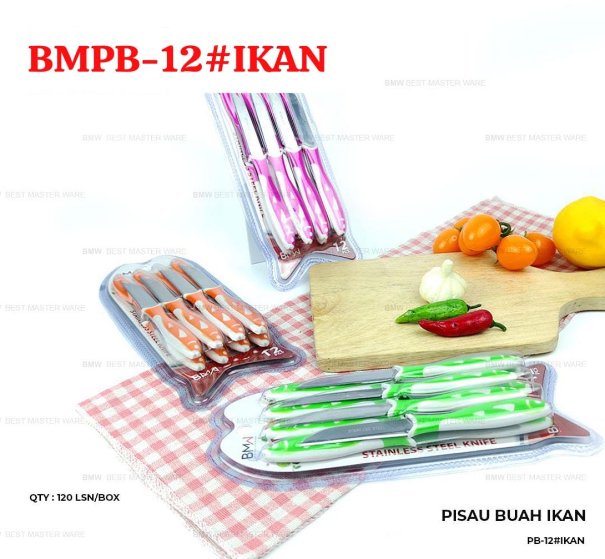 PISAU BUAH IKAN BMPB-12#IKAN ISI 120 LUSIN