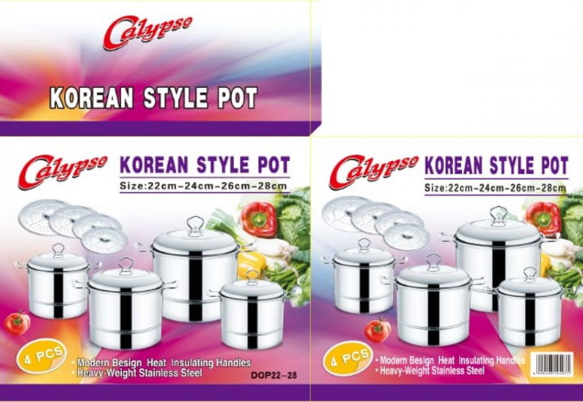 STEAMER KOREA C-343 (1 SET ISI 4 PCS) ISI 6 SET