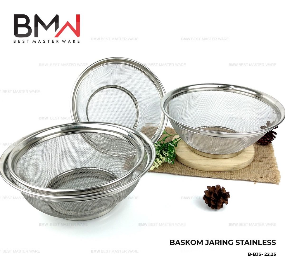 BASKOM JARING STAINLESS B-BJS-22 ISI 100 PCS