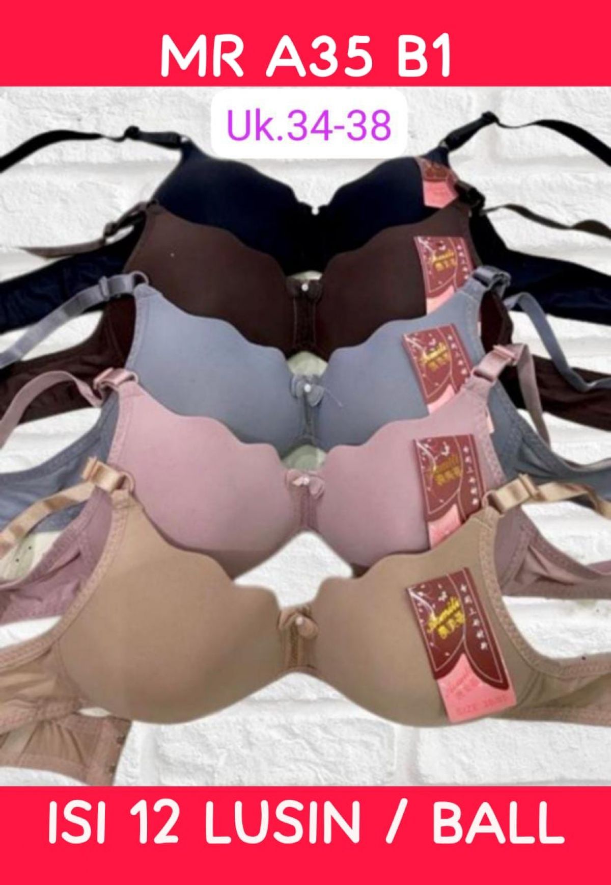 BH MR A35 B1 SIZE 34 - 38 ISI 12 LUSIN