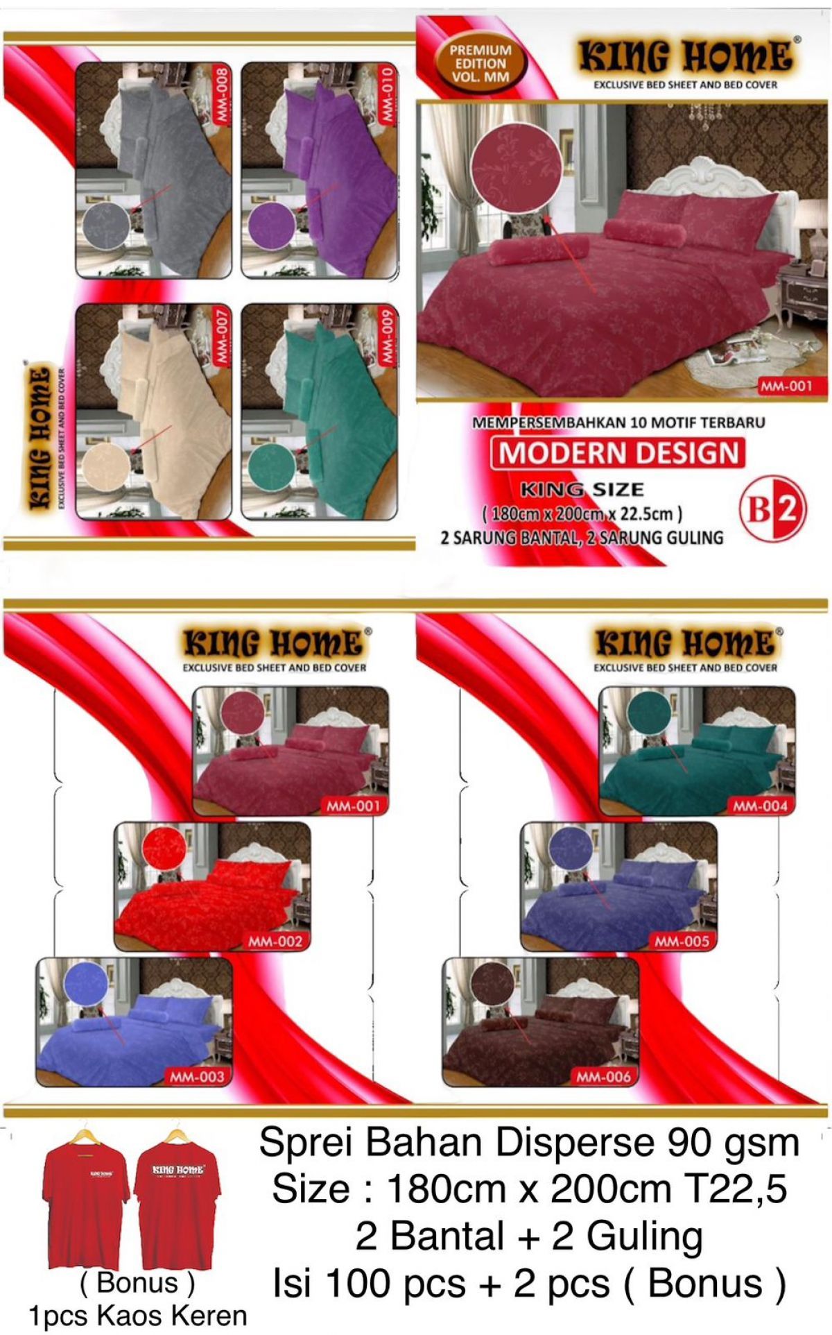 SPREI KING HOME MMB2E EMBOS B2 ISI 100 PCS ( BONUS 2 PCS )