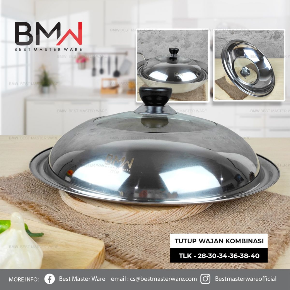 TUTUP WAJAN KOMBINASI TLK-32 ISI 80 PCS