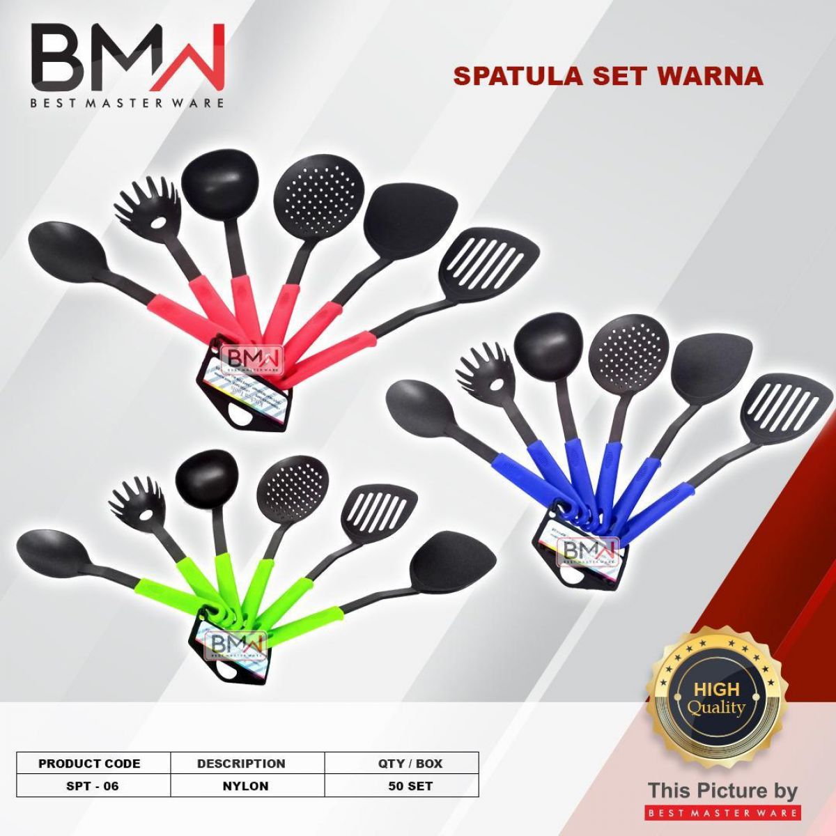SPATULA SET WARNA SPT-06 ISI 50 SET