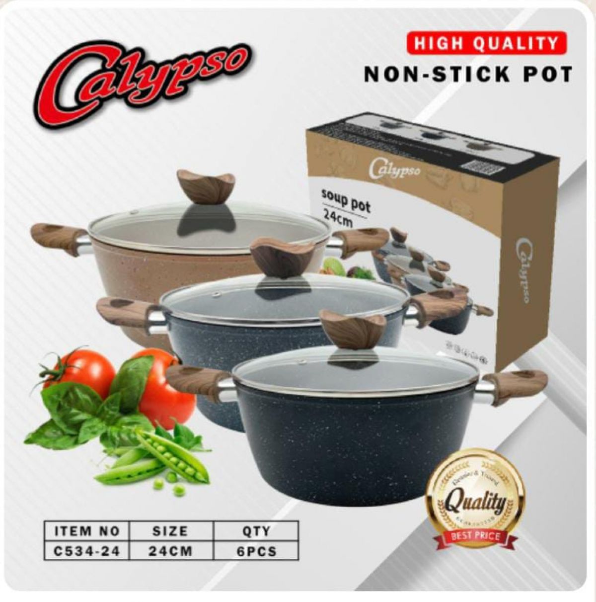 SOUP POT INDUKSI C534-24 ISI 6 PCS