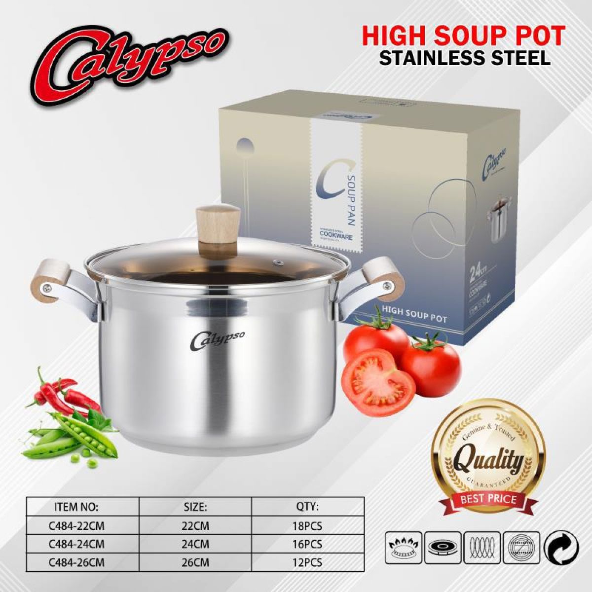 SOUP PAN C484-26 ISI 12 PCS