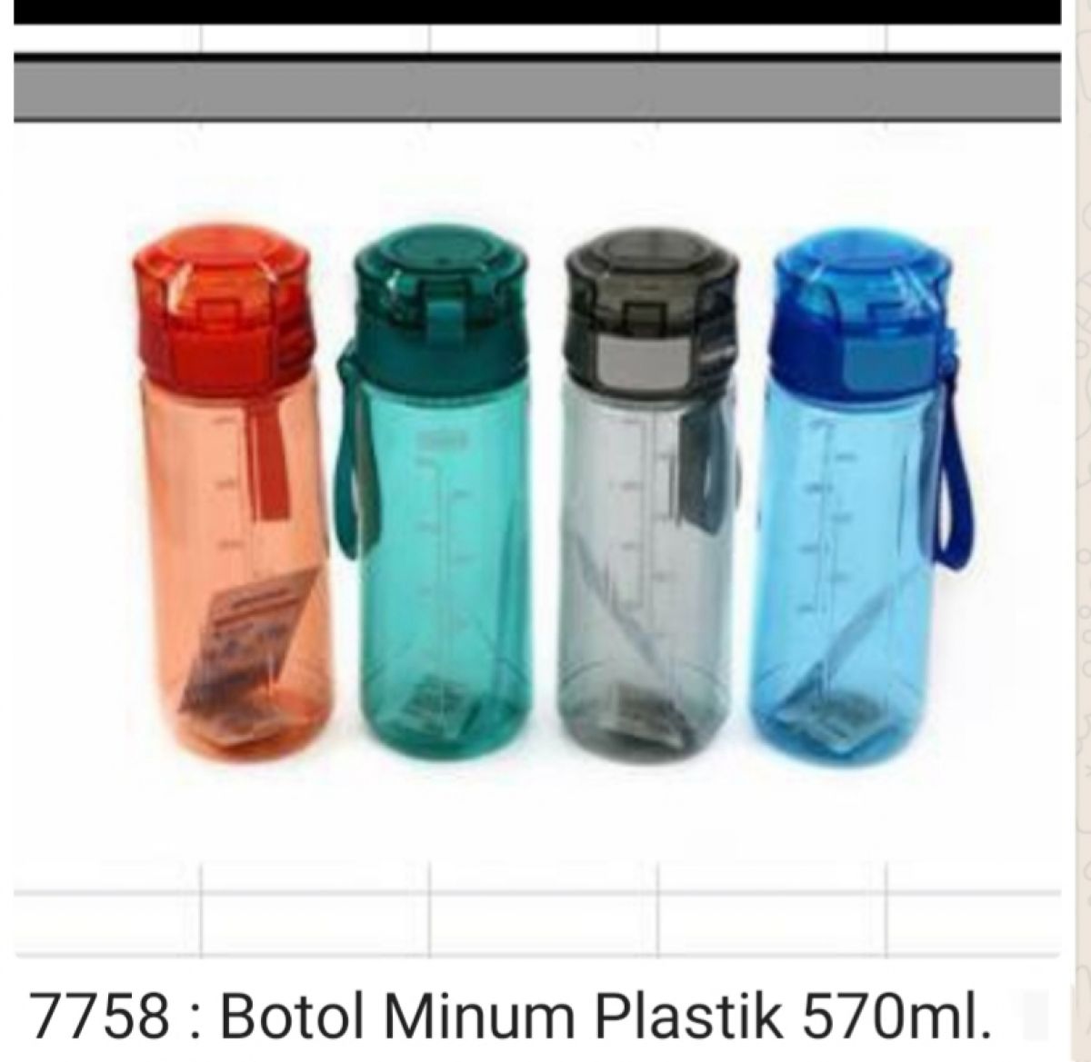 BOTOL 7758-570ML ISI 80 PCS