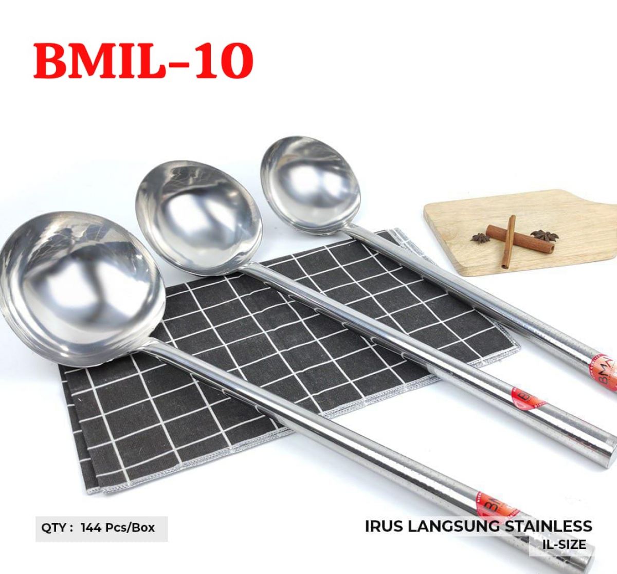 IRUS STAINLESS GAGANG LANGSUNG BMIL-10 ISI 144 PCS