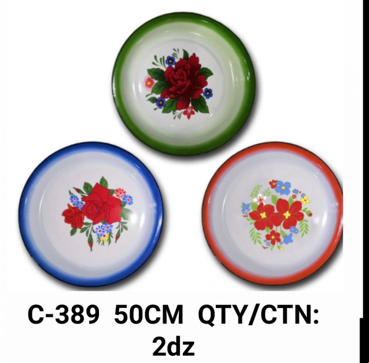 BAKI ENAMEL C-389 (50CM) ISI 2 LUSIN