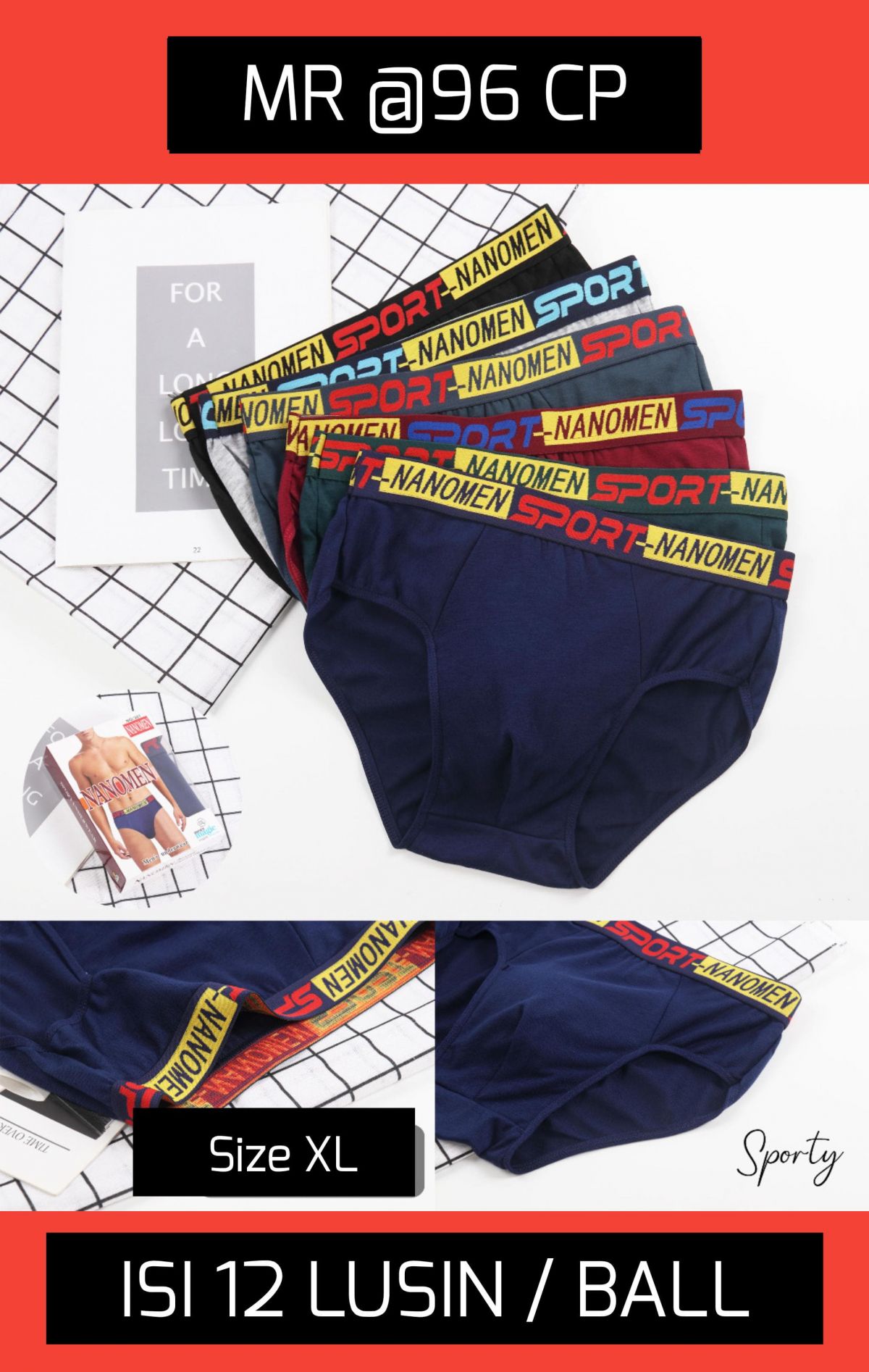 CELANA DALAM MR @96 CP SIZE XL ISI 12 LUSIN