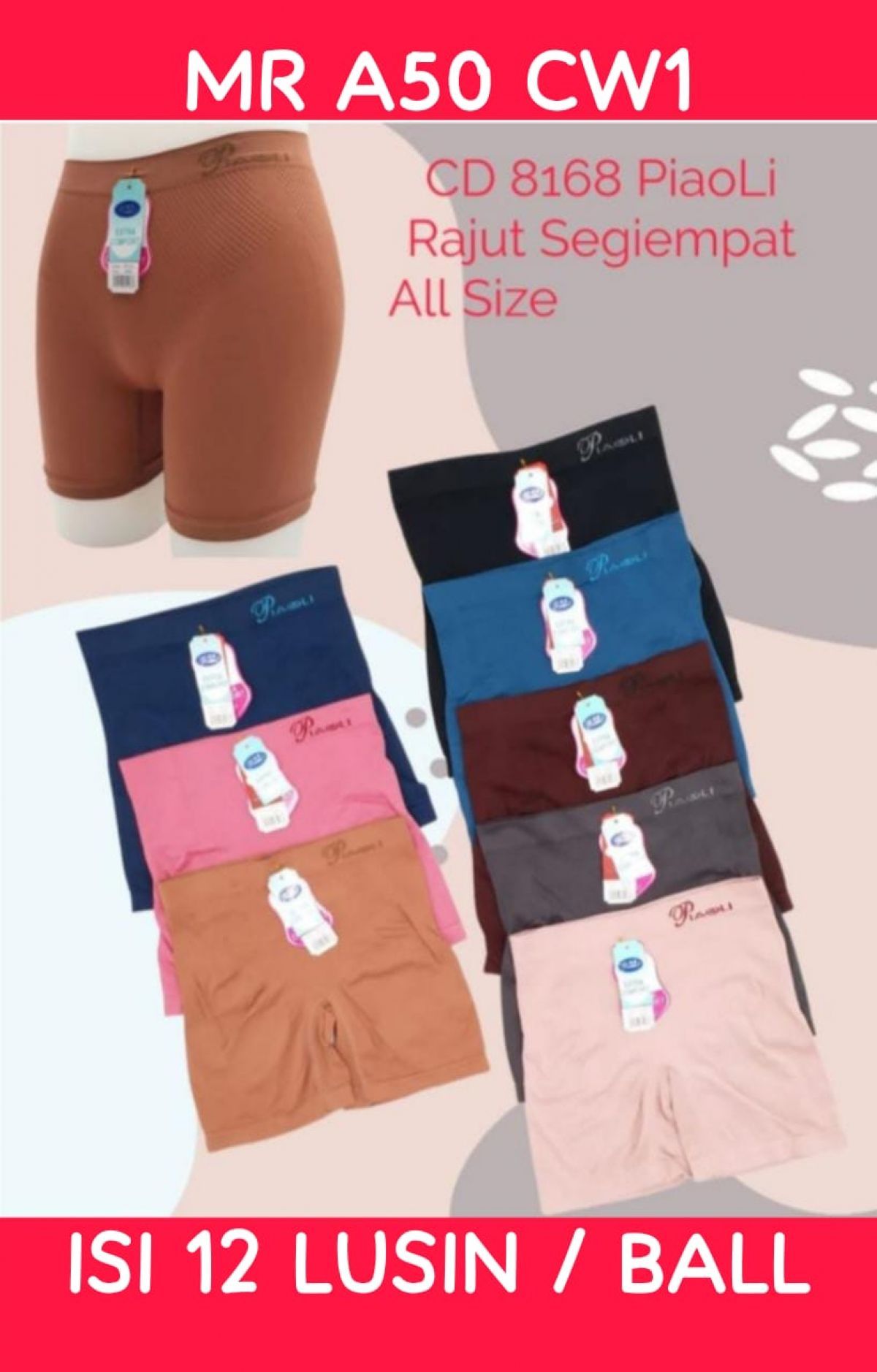 CELANA RAJUT SEGIEMPAT MR A50 CW1 ALL SIZE ISI 12 LUSIN