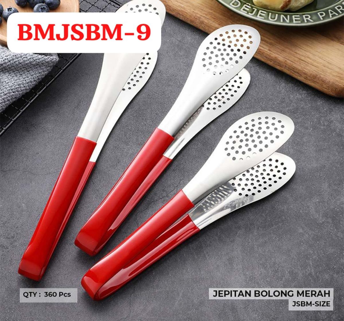 JEPITAN BOLONG MERAH BMJSBM-9 SIZE 9 INCH ISI 30 LUSIN