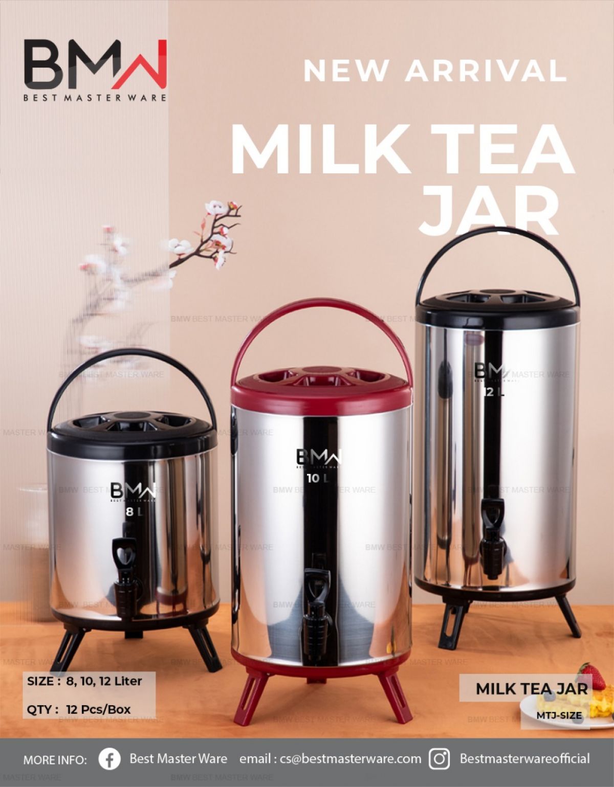 MILK TEA JAR MTJ-8L ISI 12 SET