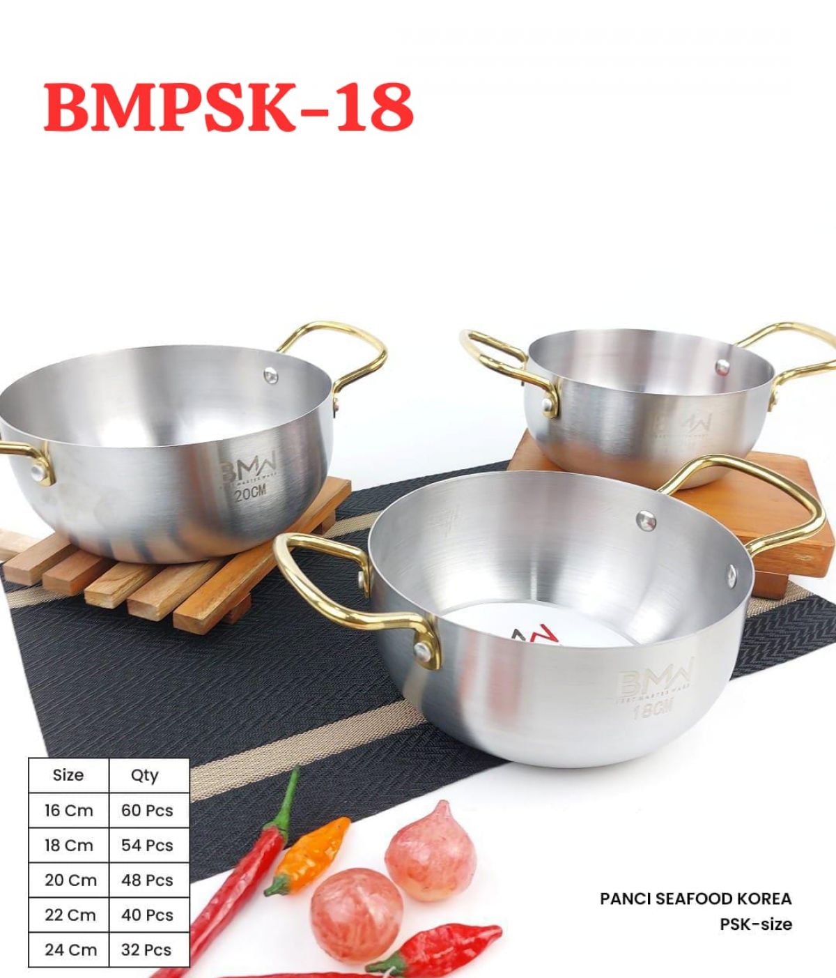PANCI SEAFOOD KOREA BMPSK-18 SIZE 18 CM ISI 54 PCS