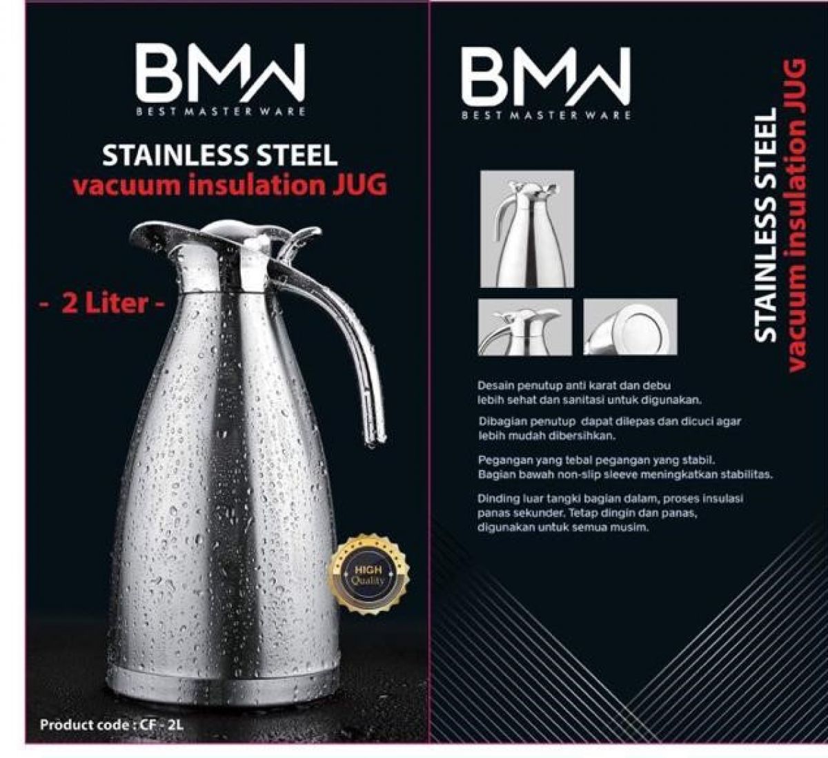 COFFE POT CF-2L SILVER ISI 24 PCS