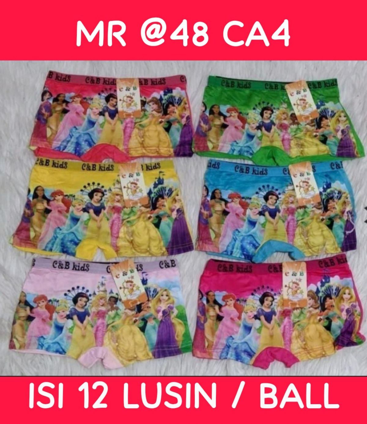 BOXER ANAK MR @48 CA4 SIZE M , L , XL ISI 12 LUSIN
