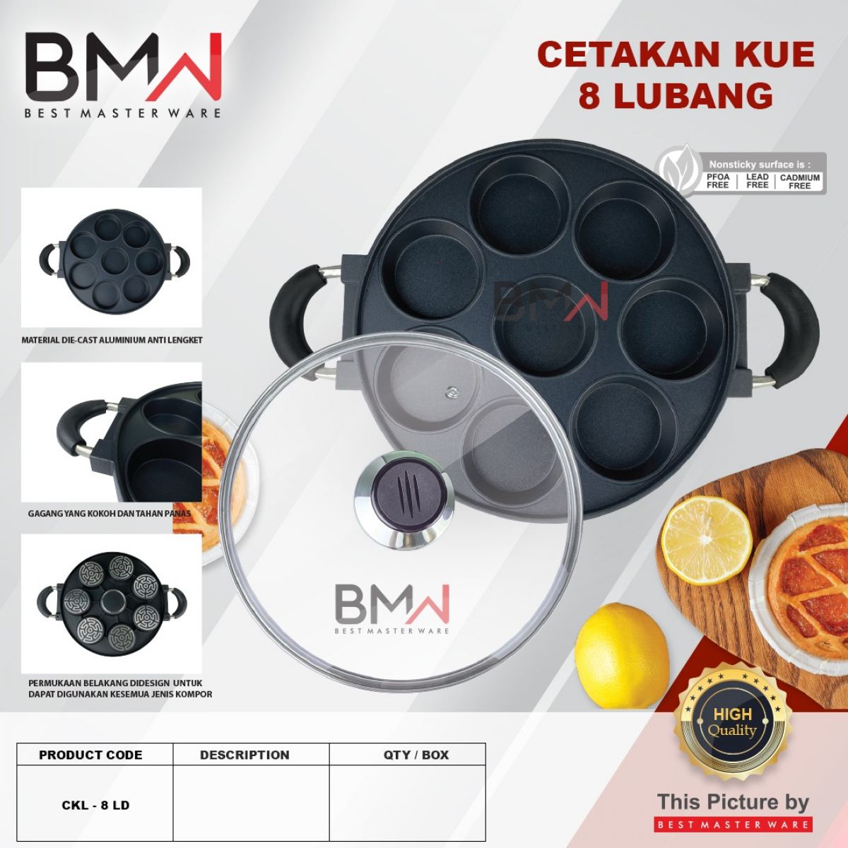 CETAKAN KUE CKL-8LD ISI 12 PCS