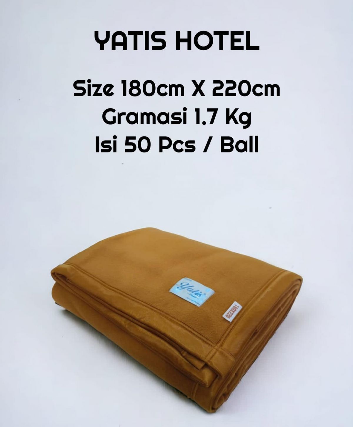 SELIMUT YATIS HOTEL SIZE 180CM*220CM GRAMASI 1.7 KG ISI 50 PCS