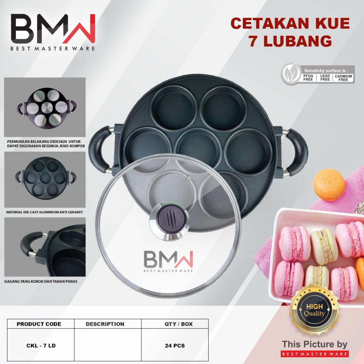 CETAKAN KUE CKL-7LD ISI 12 PCS