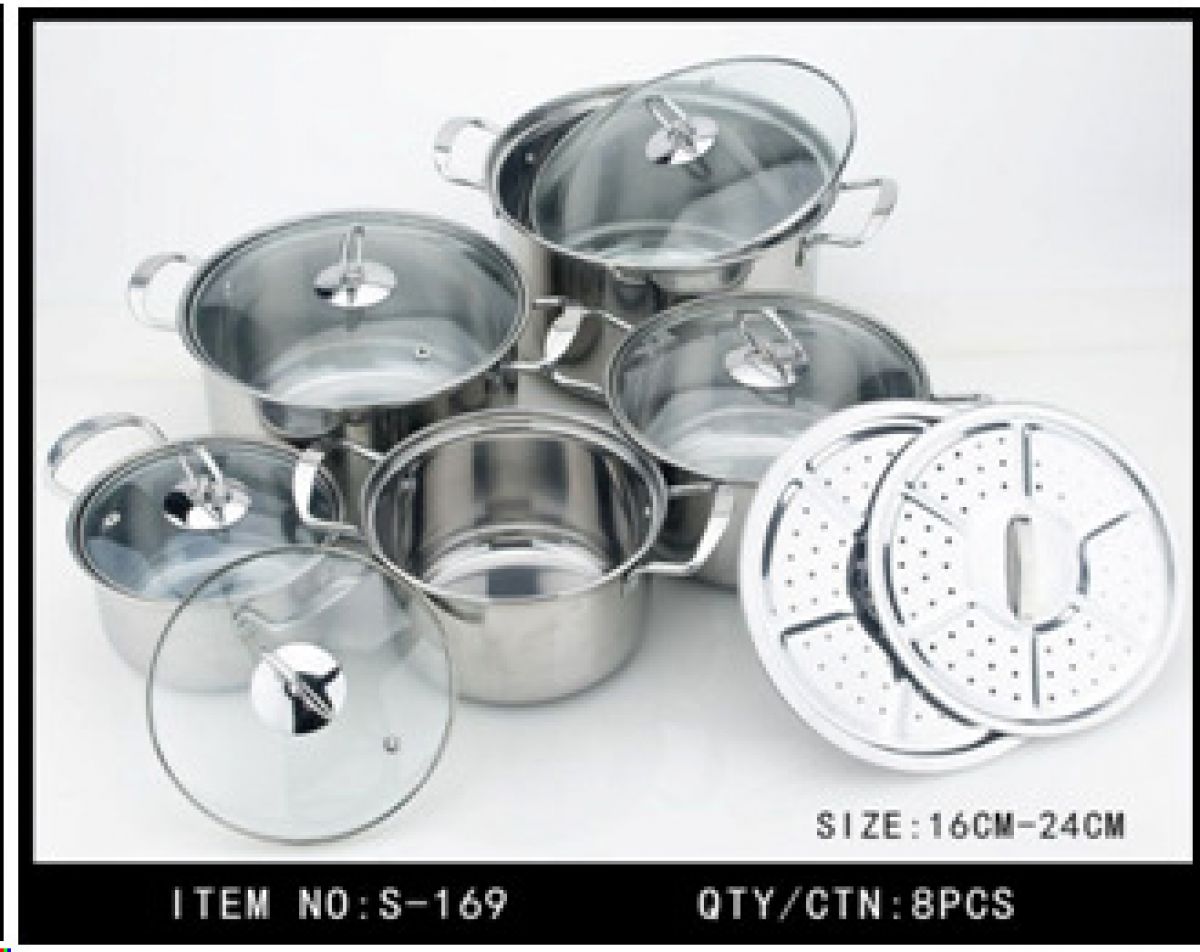 PANCI SS TUTUP KACA S-169 ISI 8 SET