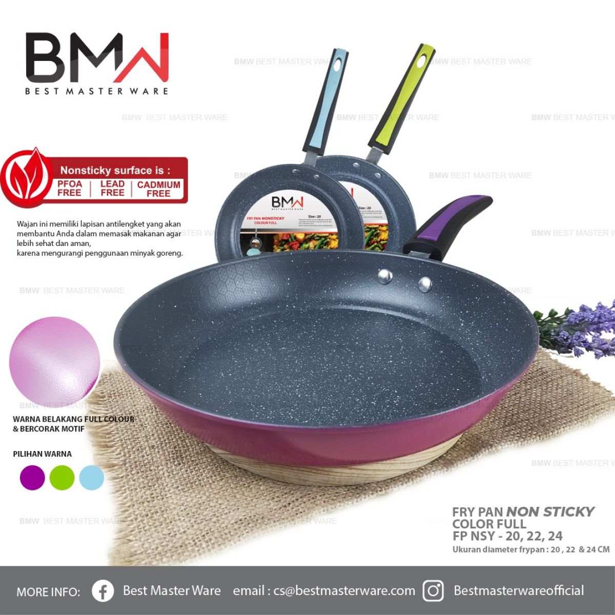 FRY PAN WARNA FPNSY-24 ISI 40 PCS