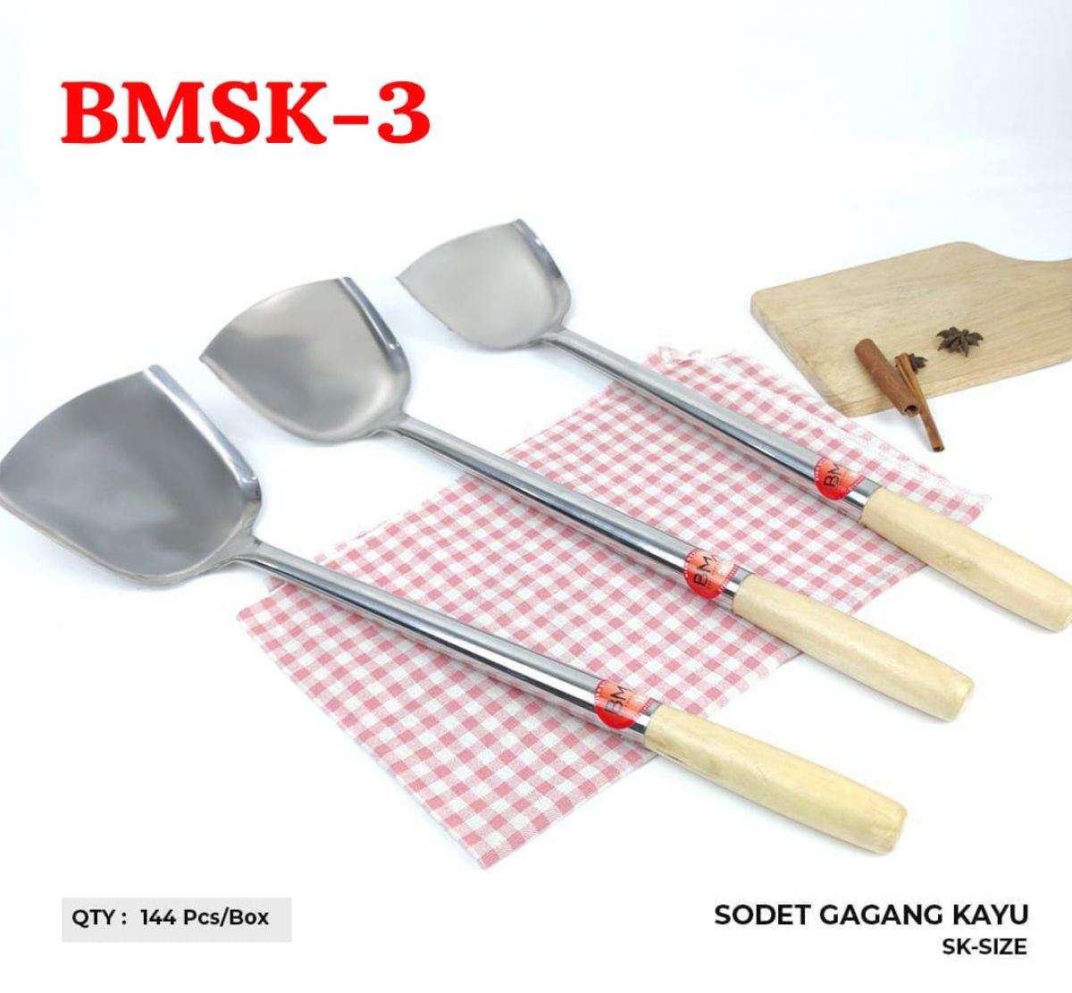 SODET BINGHE GAGANG KAYU BMSK-3 ISI 144 PCS