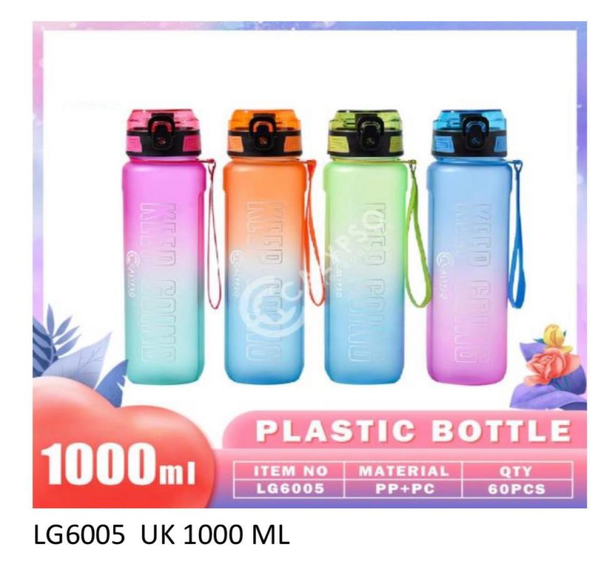 BOTOL MINUM PLASTIK UKURAN 1000 ML