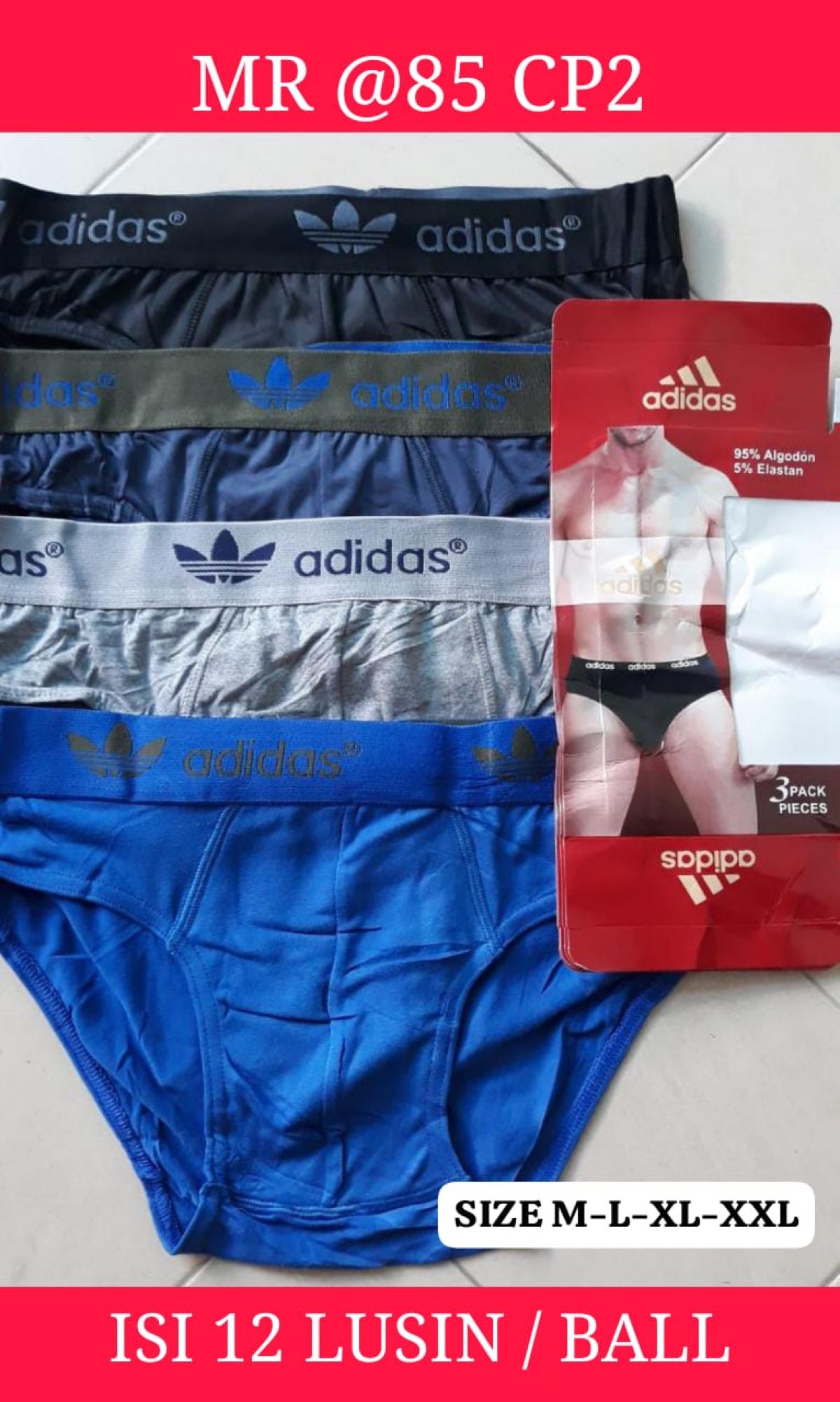 CELANA DALAM MR @85 CP2 SIZE M-L-XL-XXL ISI 12 LUSIN