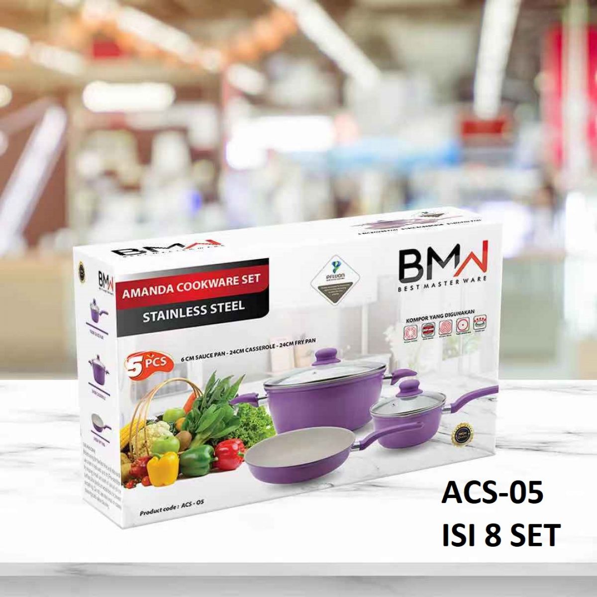 COOKWARE SET ACS-05 ISI 8 SET