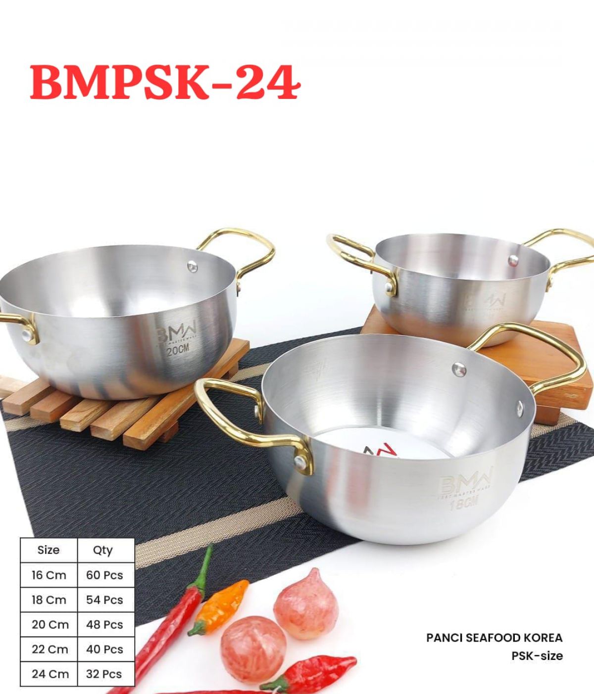 PANCI SEAFOOD KOREA BMPSK-24 SIZE 24 CM ISI 32 PCS